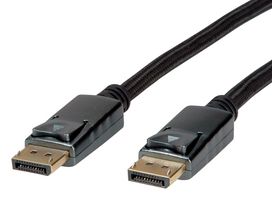 11.04.5867 - Audio / Video Cable Assembly, DisplayPort Plug, DisplayPort Plug, 6.6 ft, 2 m, Black - ROLINE
