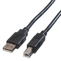 11.44.8818 - USB Cable, Type A Plug to Type B Plug, 1.8 m, 5.9 ft, USB 2.0, Black - ROLINE