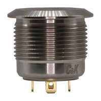 ATPS19SL0000M0SA04G - Vandal Resistant Switch, ATPS19 Series, 19 mm, SPST-NO, Momentary, Round Flat - C&K COMPONENTS