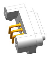MP009320 - Magnetic Connector, 3 Contacts, Receptacle, Right Angle, 1.6 mm, 2 A, White - MULTICOMP PRO
