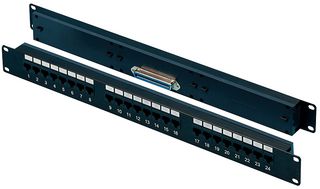 FFLV24-45 - Patch Panel, RJ21/Telco, RJ45, 24 Ports, Cat5e, Cat6, 1U - TUK