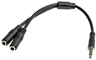 MUYHSMFF - Audio / Video Cable Assembly, 3.5mm 4 Pole Jack Plug, 3.5mm Stereo Jack Socket, x 2, 7.9 " - STARTECH