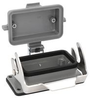 MP009381 - Heavy Duty Connector, Base, Bulkhead Mount, Aluminium Body, 1 Lever, 10B - MULTICOMP PRO