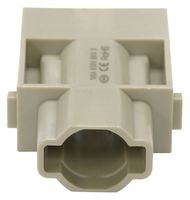 MP009467 - Heavy Duty Connector, MP-HM INSERTS, Module, 1 Contact, Plug, Crimp Pin - Contacts Not Supplied - MULTICOMP PRO