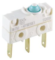 1045.1103 - Microswitch, Subminiature, Pin Plunger, SPDT, Quick Connect, 10 A - MARQUARDT