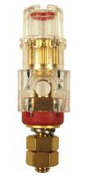 MP - CL159801A - Binding Post, 60 A, Gold Plated Contacts, Panel Mount, Red, Transparent - MULTICOMP PRO