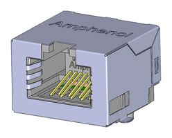 RJE3A1886402 - Modular Connector, RJ45 Jack, 1 x 1 (Port), 8P8C, Cat5e, Surface Mount - AMPHENOL COMMUNICATIONS SOLUTIONS