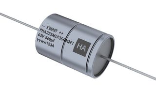 PHA225MLP3560QE4 - Hybrid Aluminium Electrolytic Capacitor, 560 µF, -10%, +30%, 63 V, Axial Leaded, 0.006 ohm - KEMET