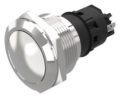 82-6172.2000 - Vandal Resistant Switch, 82 Series, 22 mm, SPDT, Maintained, Round Convex Flush, Natural - EAO