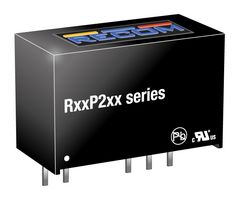 R24P212D - Isolated Through Hole DC/DC Converter, ITE & Medical, 2 W, 2 Output, 12 V, 83 mA - RECOM POWER