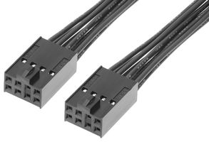 219658-1084 - Cable Assembly, C-Grid III Receptacle to C-Grid III Receptacle, 8 Ways, 2.54 mm, 2 Row, 600 mm - MOLEX