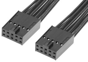 219658-1102 - Cable Assembly, C-Grid III Receptacle to C-Grid III Receptacle, 10 Ways, 2.54 mm, 2 Row, 150 mm - MOLEX