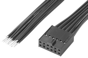219659-1122 - Cable Assembly, C-Grid III Receptacle to Free End, 12 Ways, 2.54 mm, 2 Row, 150 mm, 5.9 " - MOLEX