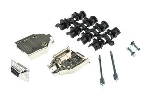 MP010162 - D Sub Connector, Kit, Standard, Receptacle, MCP D-SUB Kits, 9 Contacts, DE, Solder Cup - MULTICOMP PRO