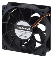 9RA1248P1K001 - DC Axial Fan, 48 V, Square, 120 mm, 38 mm, 158 CFM - SANYO DENKI