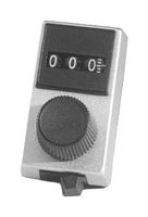 15B31B10 - Counting Dial, 100 Turns, 4 Digit, 6.35 mm Shaft, Satin Transparent Anodize, Plastic Window Bezel - VISHAY