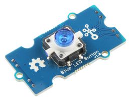 111020046 - Blue LED Button Board with Cable, 3.3V / 5V, Arduino, Raspberry Pi & ArduPy Board - SEEED STUDIO