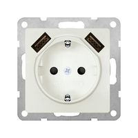 5UB1970-0TW01 - Socket Outlet, 2 USB Charger, 16 A, White, DELTA Series - SIEMENS
