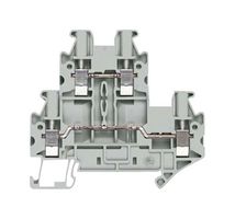 8WH1020-0AF00 - DIN Rail Mount Terminal Block, Grey, 4 Ways, 26 AWG, 12 AWG, 2.5 mm², Screw, 24 A - SIEMENS