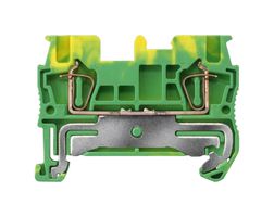 8WH2000-0CE07 - DIN Rail Mount Terminal Block, PE Thru, 2 Ways, 26 AWG, 14 AWG, 1.5 mm², Clamp - SIEMENS