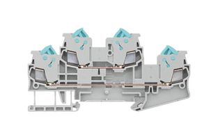 8WH3020-0AE00 - DIN Rail Mount Terminal Block, Grey, 4 Ways, 24 AWG, 16 AWG, 1.5 mm², IDC, 17.5 A - SIEMENS
