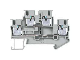 8WH6020-0AF00 - DIN Rail Mount Terminal Block, Grey, 4 Ways, 26 AWG, 12 AWG, 2.5 mm², Clamp, 22 A - SIEMENS