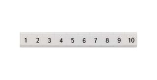 8WH8121-2AB05 - Terminal Block Marker, White, Labeling Plate, Siemens ALPHA FIX Series 2.5mm² 8WH Terminal Blocks - SIEMENS