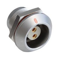 PPCEGG2K02CLL - Circular Connector, Push Pull Y Series, Panel Mount Receptacle, 2 Contacts, Solder Socket - BULGIN LIMITED