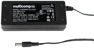 MP010274 - AC/DC Power Supply, ITE, 1 Output, 60 W, 12 VDC, 5 A - MULTICOMP PRO