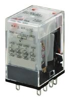 MY4N-GS AC110/120 - Power Relay, 4PDT, 120 VAC, 3 A, MY-GS Series, Socket, Non Latching - OMRON INDUSTRIAL AUTOMATION