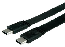 MP010440 - USB Cable, Type C Plug to Type C Plug, 500 mm, 19.7 ", USB 4.0, Black, E-Marked Cable - MULTICOMP PRO