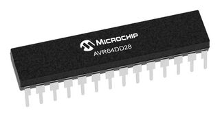 AVR64DD28-I/SP - 8 Bit MCU, AVR-DD Family AVR64DD Series Microcontrollers, AVR, 24 MHz, 64 KB, 28 Pins, SPDIP - MICROCHIP