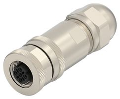 2358990-3 - Sensor Connector, PG7, M12, Female, 4 Positions, Crimp Socket - Contacts Not Supplied - AMP - TE CONNECTIVITY
