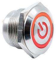 SV4F23SS-6G1 - Vandal Resistant Switch, SV4 Series, 19 mm, SPST-NO DM, Off-(On), Round Flat, Natural - E-SWITCH