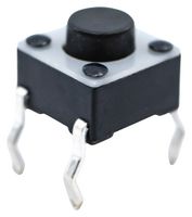 TL1105AF160Q - Tactile Switch, TL1105 Series, Top Actuated, Through Hole, Round Button, 160 gf, 50mA at 12VDC - E-SWITCH