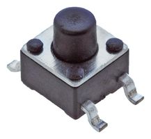 TL3305BF160QG - Tactile Switch, TL3305 Series, Top Actuated, Surface Mount, Round Button, 160 gf, 50mA at 12VDC - E-SWITCH
