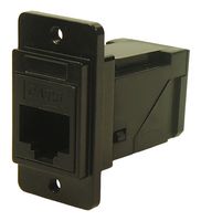 MP-CP30752MB3 - In-Line Adapter, Black Metal, RJ45, RJ45, Adaptor, In-Line, MP DUAL SLIM RA FEEDTHROUGH, Jack - MULTICOMP PRO