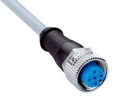 YF2A14-100VB3XLEAX - Sensor Cable, A Coded, M12 Receptacle, Free End, 4 Positions, 10 m, 32.8 ft - SICK