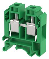 KUT16/ GREEN - DIN Rail Mount Terminal Block, Feed Thru, 2 Ways, 12 AWG, 3 AWG, 16 mm², Screw, 76 A - ELKAY