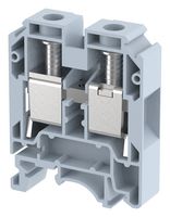 KUT25/ GREY - DIN Rail Mount Terminal Block, Feed Thru, 2 Ways, 10 AWG, 2 AWG, 25 mm², Screw, 101 A - ELKAY