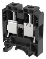 KUT25/ BLACK - DIN Rail Mount Terminal Block, Feed Thru, 2 Ways, 10 AWG, 2 AWG, 25 mm², Screw, 101 A - ELKAY