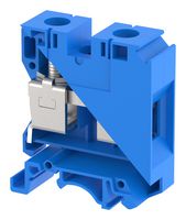 KUT35/BLUE - DIN Rail Mount Terminal Block, Feed Thru, 2 Ways, 14 AWG, 1 AWG, 35 mm², Screw, 125 A - ELKAY