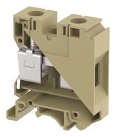 KUT35/ BEIGE - DIN Rail Mount Terminal Block, Feed Thru, 2 Ways, 14 AWG, 1 AWG, 35 mm², Screw, 125 A - ELKAY