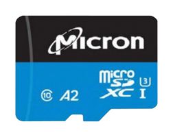 MTSD128ANC8MS-1WT - Flash Memory Card, Industrial, MicroSD Card, UHS-1 U1, A2, Class 10, 128 GB - MICRON