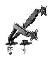 MP010433 - Monitor Arm, with Clamp, Gas Spring, Dual, Black, 17" to 32" Screen Size - MULTICOMP PRO