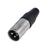 RC3M - XLR Connector, 3 Contacts, Plug, Cable Mount, Silver Plated Contacts, Zinc Body - REAN