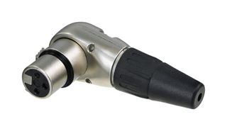 RC3FR - XLR Connector, R/A, 3 Contacts, Receptacle, Cable Mount, Silver Plated Contacts, Zinc Body - REAN