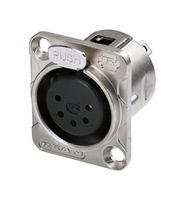RC5FDL - XLR Connector, 5 Contacts, Receptacle, Panel Mount, Tin Plated Contacts, Zinc Body - REAN