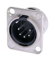 RC5MDL - XLR Connector, 5 Contacts, Plug, Panel Mount, Tin Plated Contacts, Zinc Body - REAN