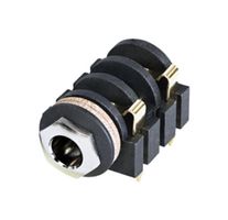 NYS2152G - Phone Audio Connector, Mono, 6.35mm, 2 Contacts, Jack, Panel Mount, Gold Plated Contacts - REAN